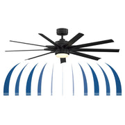 Fanimation Odyn Custom 64in 1-Light Ceiling Fan | Dark Bronze and Dark Walnut Composite | Covered Patio & Great Room | Model FPD8152DZW-64DWAW