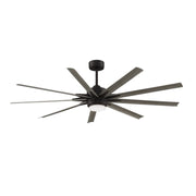 Fanimation Odyn Custom 72in 1-Light Ceiling Fan | Dark Bronze and Weathered Wood Composite | Indoor & Outdoor Wet Rated | Model FPD8152DZW-72WEW