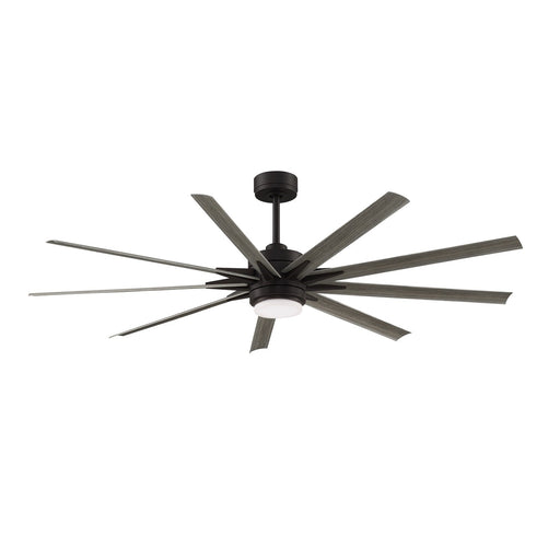 Fanimation Odyn Custom 72in 1-Light Ceiling Fan | Dark Bronze and Weathered Wood Composite | Indoor & Outdoor Wet Rated | Model FPD8152DZW-72WEW