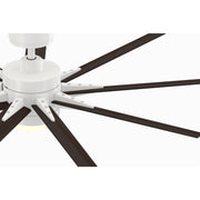 Fanimation Odyn Custom 56in 1-Light Ceiling Fan | Matte White and Dark Walnut Composite | Indoor & Outdoor Wet Rated | Model FPD8152MWW-56DWAW