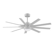 Fanimation Odyn Custom 56in 9-Light Smart Ceiling Fan | Matte White and Opal Frosted Glass | Indoor & Outdoor Wet Rated | Model FPD8152MWW-56MWW
