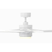 Fanimation Odyn Custom 56in 9-Light Smart Ceiling Fan | Matte White and Opal Frosted Glass | Indoor & Outdoor Wet Rated | Model FPD8152MWW-56MWW