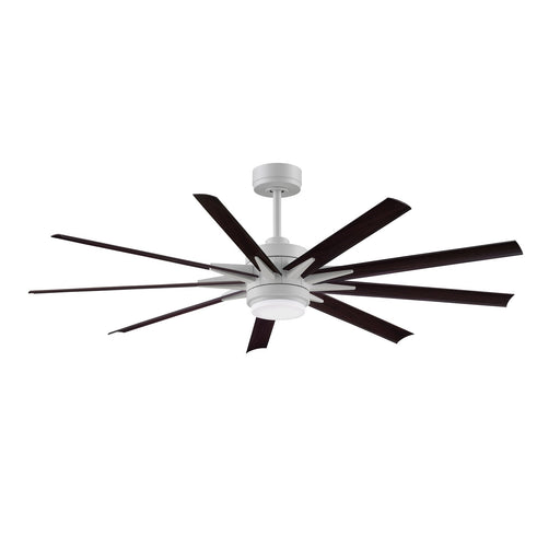 Fanimation Odyn Custom 64in 9-Light Smart Ceiling Fan | Matte White and Opal Frosted Glass | Indoor & Outdoor Wet Rated | Model FPD8152MWW-64DWAW