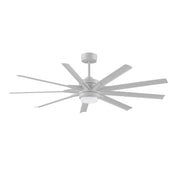 Fanimation Odyn Custom 64in 9-Light Smart Ceiling Fan | Matte White and Opal Frosted Glass | Indoor & Outdoor Wet Rated | Model FPD8152MWW-64MWW