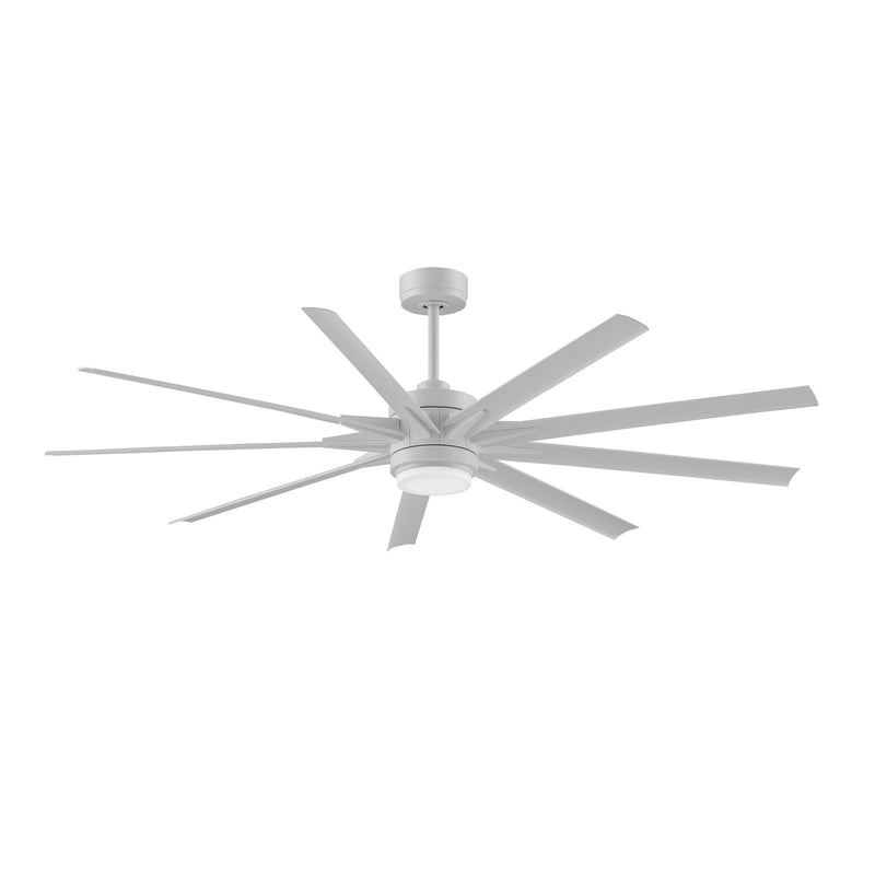 Fanimation Odyn Custom 72in 1-Light Ceiling Fan | Matte White and Matte White Composite Blades | Indoor & Outdoor Wet Rated | Model FPD8152MWW-72MWW