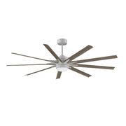 Fanimation Odyn Custom 72in 1-Light Ceiling Fan | Matte White and Weathered Wood Composite Blades | Indoor & Outdoor Wet | Model FPD8152MWW-72WEW