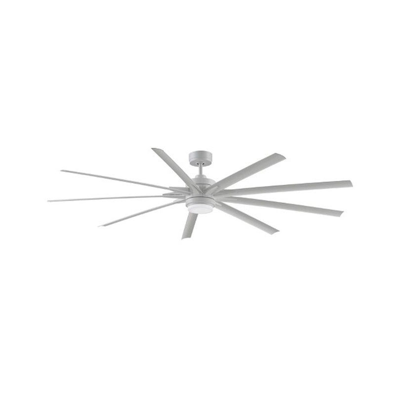 Fanimation Odyn 84in 9-Light Ceiling Fan | Matte White and Matte White Composite Blades | Covered Patio & Large Living Room | Model FPD8159MWW