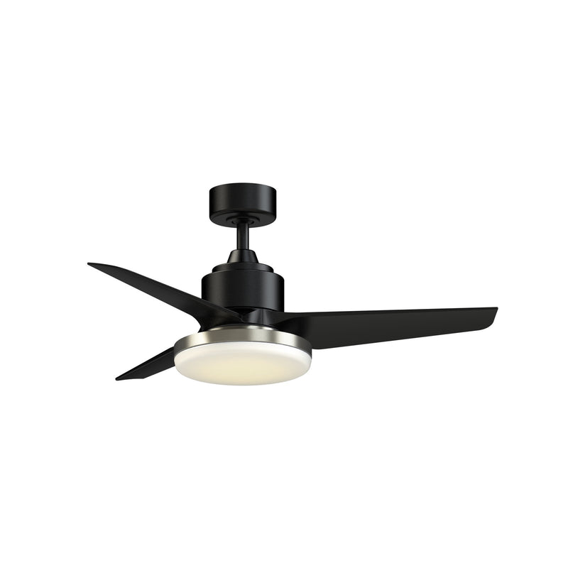 Fanimation TriAire Custom 44in 1-Light Smart Ceiling Fan | Modern Black and Brushed Nickel Composite Blades | Covered | Model FPD8514BLW-44BNW-LK