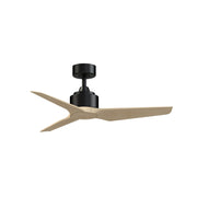 Fanimation TriAire Custom 44in Ceiling Fan | Modern Black and Natural Composite Blades | Indoor & Outdoor Wet Rated | Model FPD8514BLW-44NW
