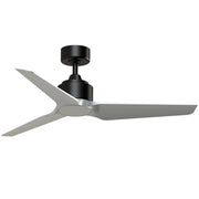 Fanimation TriAire Custom 48in Smart Ceiling Fan | Black and Silver Blades | Indoor & Outdoor Wet Rated | 44 x 44 x 12.92 in | Model FPD8514BLW-48SLW