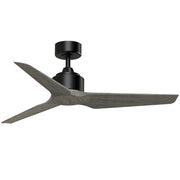 Fanimation TriAire Custom 48in Ceiling Fan | Modern Black and Weathered Wood Composite Blades | Indoor & Outdoor Wet Rated | Model FPD8514BLW-48WEW
