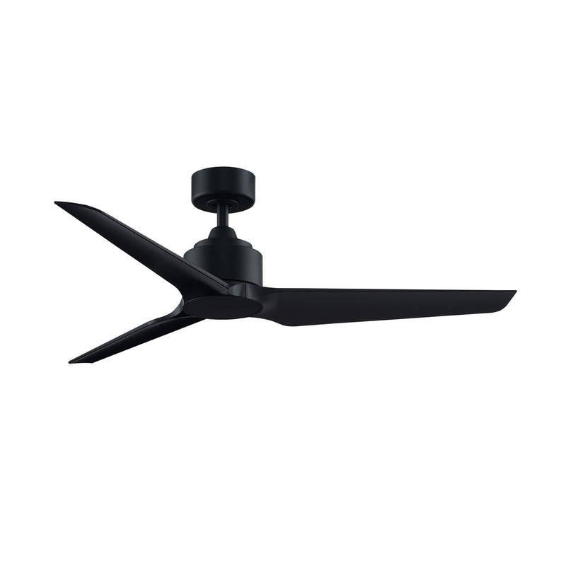 Fanimation TriAire Custom 52in Ceiling Fan | Modern Black and Black Composite Blades | Indoor & Outdoor Wet Rated | Model FPD8514BLW-52BLW