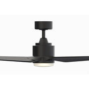 Fanimation TriAire Custom 52in 1-Light Smart Ceiling Fan | Modern Black and Opal Frosted Glass | Indoor & Outdoor Wet | Model FPD8514BLW-52BLW-LK