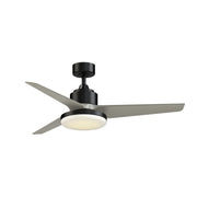 Fanimation TriAire Custom 52in 1-Light Smart Ceiling Fan | Modern Black and Brushed Nickel with Opal Frosted Glass | Model FPD8514BLW-52BNW-12LK