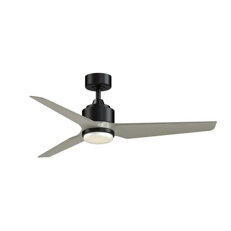 Fanimation TriAire Custom 52in 1-Light Ceiling Fan | Modern Black and Brushed Nickel Composite | Covered Patio & Porch | Model FPD8514BLW-52BNW-LK