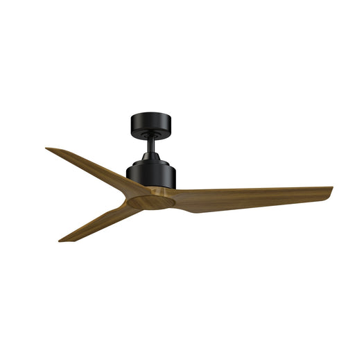 Fanimation TriAire Custom 52in Ceiling Fan | Modern Black and Koa Composite | Covered Patio & Porch | 52 x 52 x 12.92 in | Model FPD8514BLW-52KW