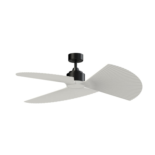 Fanimation TriAire Custom 52in Ceiling Fan | Black and Matte White Pleated Composite Blades | Patio & Porch | Model FPD8514BLW-52PMWW