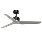 Fanimation TriAire Custom 52in 3-Blade Smart Ceiling Fan | Black and Silver Composite | Wet Rated Indoor & Outdoor | Model FPD8514BLW-52SLW