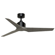 Fanimation TriAire Custom 52in 3-Blade Smart Ceiling Fan | Black and Weathered Wood Composite | Wet Rated Indoor & Outdoor | Model FPD8514BLW-52WEW