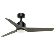 Fanimation TriAire Custom 52in 1-Light Smart Ceiling Fan | Modern Black and Weathered Wood Composite Blades | Indoor | Model FPD8514BLW-52WEW-LK