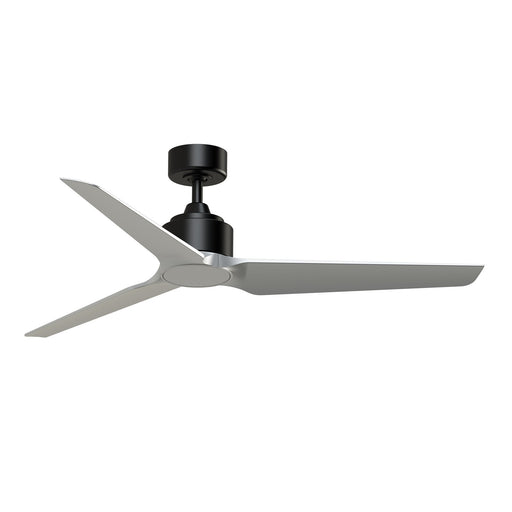 Fanimation TriAire Custom 56in Smart Ceiling Fan | Black with Silver Blades | Indoor & Outdoor Wet Rated | 56 x 56 x 12.92 in | Model FPD8514BLW-56SLW