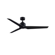 Fanimation TriAire Custom 60in Smart Ceiling Fan | Black and Black Blades | Covered Patio & Living Room | 60 x 60 x 12.92 in | Model FPD8514BLW-60BLW
