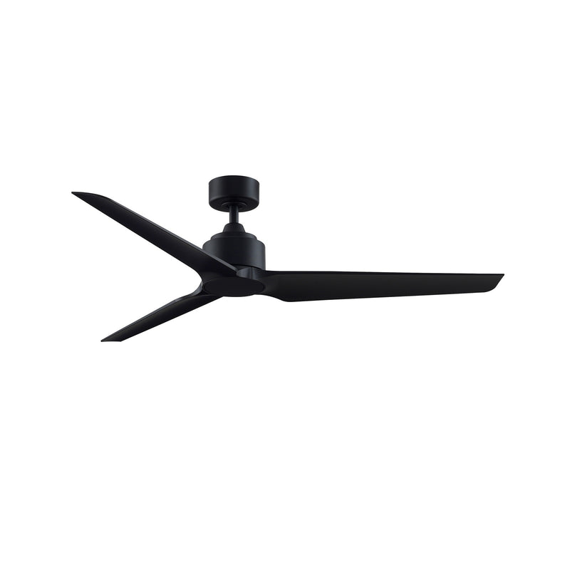 Fanimation TriAire Custom 60in Smart Ceiling Fan | Black and Black Blades | Covered Patio & Living Room | 60 x 60 x 12.92 in | Model FPD8514BLW-60BLW