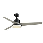 Fanimation TriAire Custom 60in 1-Light Ceiling Fan | Modern Matte Black and Brushed Nickel with Opal Frosted Glass | Model FPD8514BLW-60BNW-12LK