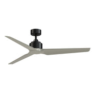 Fanimation TriAire Custom 60in Ceiling Fan | Modern Matte Black and Brushed Nickel Composite Blades | Indoor & Outdoor Wet | Model FPD8514BLW-60BNW