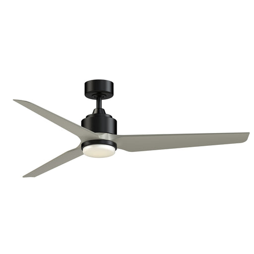 Fanimation TriAire Custom 60in 1-Light Ceiling Fan | Black and Brushed Nickel Composite | Covered Patio & Living Room | Model FPD8514BLW-60BNW-LK