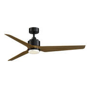 Fanimation TriAire Custom 60in 1-Light Ceiling Fan | Black and Koa Composite | Covered Patio & Living Room | Model FPD8514BLW-60KW-LK