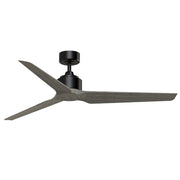 Fanimation TriAire Custom 60in Ceiling Fan | Modern Black and Weathered Wood Composite Blades | Patio & Covered Porch | Model FPD8514BLW-60WEW
