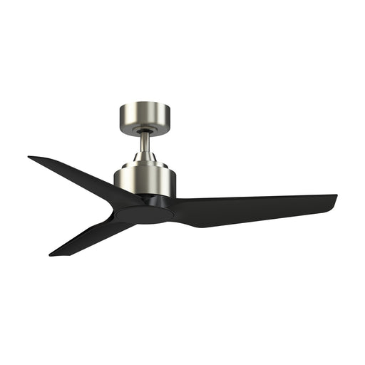 Fanimation TriAire Custom 44in Ceiling Fan | Brushed Nickel and Black Composite Blades | Damp Rated Covered Patio & Porch | Model FPD8514BN-44BLW
