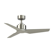Fanimation TriAire Custom 44in 3-Blade Smart Ceiling Fan | Brushed Nickel and Brushed Nickel Composite Blades | Covered Patio | Model FPD8514BN-44BNW