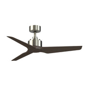 Fanimation TriAire Custom 48in Ceiling Fan | Brushed Nickel and Dark Walnut Composite Blades | Covered Patio & Bedroom | Model FPD8514BN-48DWAW