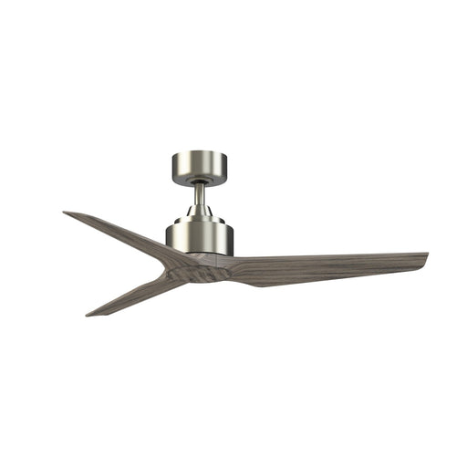 Fanimation TriAire Custom 48in 3-Blade Smart Ceiling Fan | Modern Brushed Nickel and Weathered Wood Composite | Covered Patio | Model FPD8514BN-48WEW