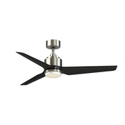 Fanimation TriAire Custom 52in 1-Light Ceiling Fan | Brushed Nickel and Black Composite Blades | Covered Patio & Bedroom | Model FPD8514BN-52BLW-LK