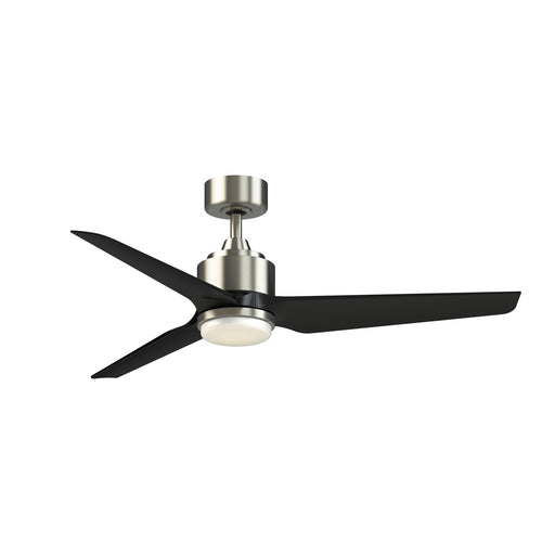 Fanimation TriAire Custom 52in 1-Light Ceiling Fan | Brushed Nickel and Black Composite Blades | Covered Patio & Bedroom | Model FPD8514BN-52BLW-LK