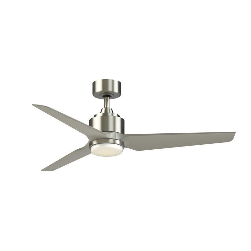 Fanimation TriAire Custom 52in 1-Light Ceiling Fan | Brushed Nickel and Opal Frosted Glass | Covered Patio & Bedroom | Model FPD8514BN-52BNW-LK