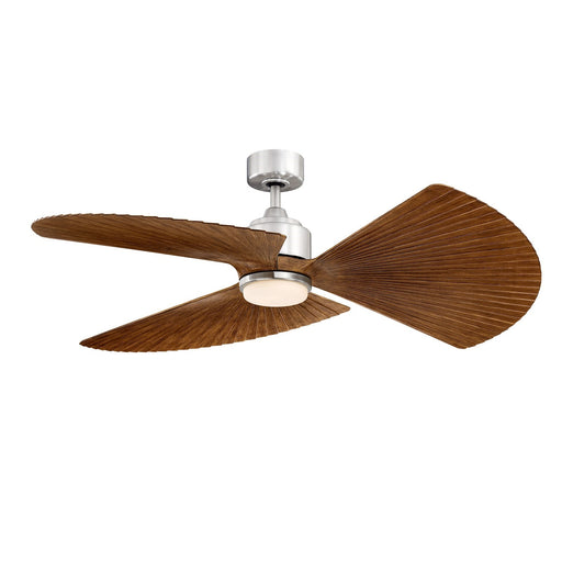 Fanimation TriAire Custom 52in 1-Light Ceiling Fan | Brushed Nickel and Koa Composite Blades | Covered Patio & Living Room | Model FPD8514BN-52PKW-LK