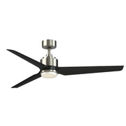 Fanimation TriAire Custom 60in 1-Light Ceiling Fan | Brushed Nickel and Black Composite Blades | Covered Patio & Porch | Model FPD8514BN-60BLW-LK