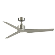 Fanimation TriAire Custom 60in Ceiling Fan | Brushed Nickel and Brushed Nickel Composite Blades | Covered Patio & Porch | Model FPD8514BN-60BNW