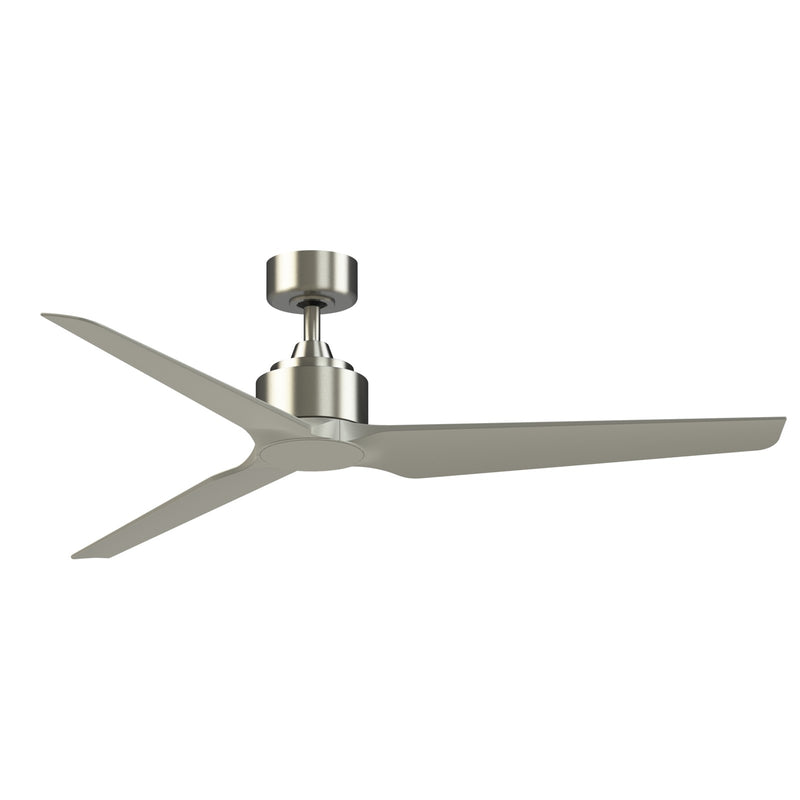 Fanimation TriAire Custom 60in Ceiling Fan | Brushed Nickel and Brushed Nickel Composite Blades | Covered Patio & Porch | Model FPD8514BN-60BNW