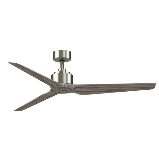 Fanimation TriAire Custom 60in 3-Blade Smart Ceiling Fan | Brushed Nickel and Weathered Wood Composite | Covered Patio | Model FPD8514BN-60WEW