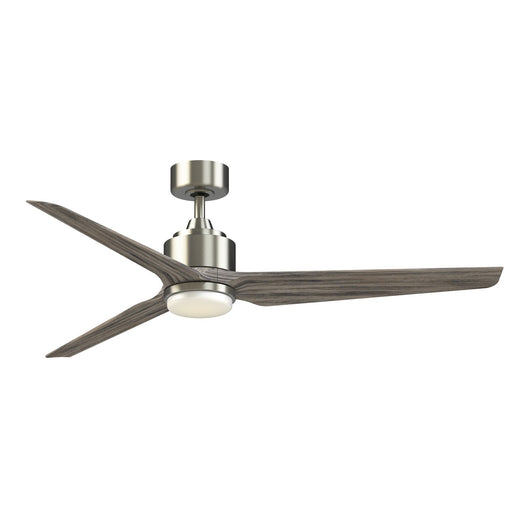 Fanimation TriAire Custom 60in 1-Light Ceiling Fan | Modern Brushed Nickel and Weathered Wood Composite Blades | Covered | Model FPD8514BN-60WEW-LK