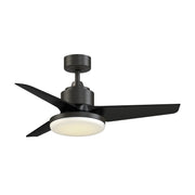 Fanimation TriAire Custom 44in 1-Light Ceiling Fan | Dark Bronze and Black Composite Blades | Indoor & Outdoor Wet | Model FPD8514DZW-44BLW-12LK