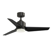 Fanimation TriAire Custom 44in 1-Light Ceiling Fan | Dark Bronze and Black Composite Blades | Indoor & Outdoor Wet Rated | Model FPD8514DZW-44BLW-LK