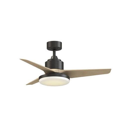 Fanimation TriAire Custom 44in 1-Light Ceiling Fan | Dark Bronze and Natural Composite Blades | Indoor & Outdoor Wet | Model FPD8514DZW-44NW-12LK