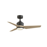Fanimation TriAire Custom 44in 1-Light Ceiling Fan | Modern Dark Bronze and Natural Composite Blades | Covered Patio | Model FPD8514DZW-44NW-LK