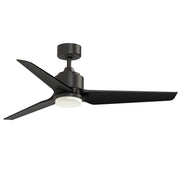 Fanimation TriAire Custom 52in 1-Light Ceiling Fan | Dark Bronze and Black Composite Blades | Living Room & Covered Patio | Model FPD8514DZW-52BLW-LK